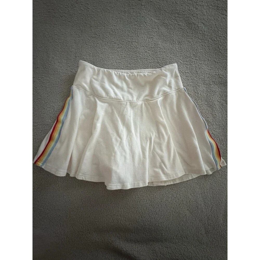 Old Navy Girl’s Athletic Skort White Solid Pull-On Short Activewear Size L